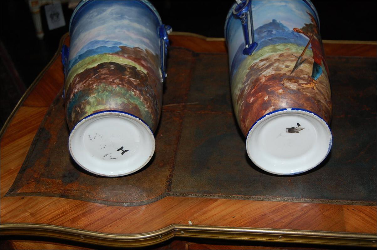 Pair Continental Porcelain Vases