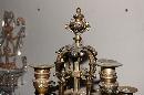 Pair Ornate Bronze Candelabra