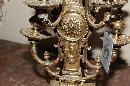 Pair Ornate Bronze Candelabra