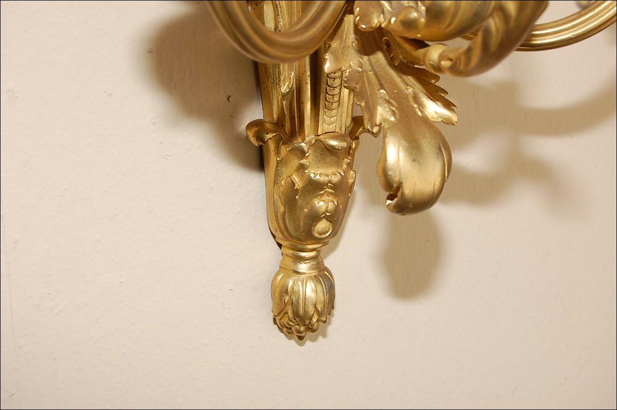 Pair Dore Bronze Sconces