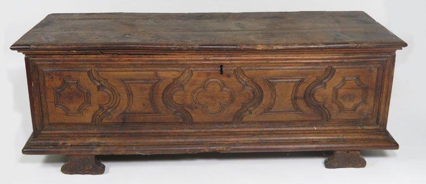 18th Century Italian Carved Trunk