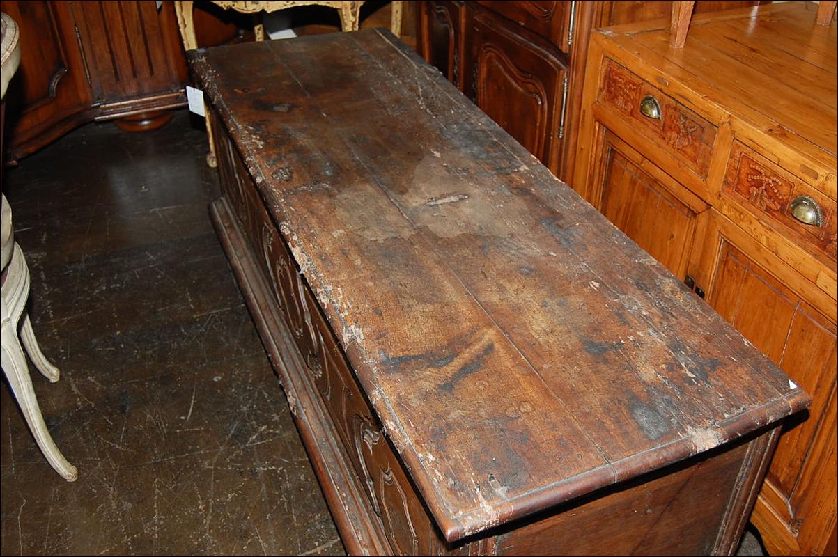 18th Century Italian Carved Trunk