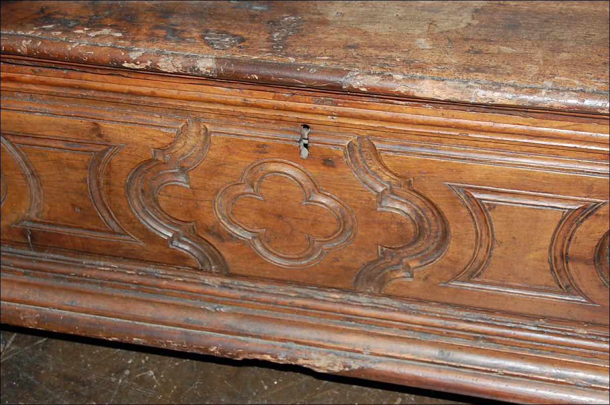 18th Century Italian Carved Trunk