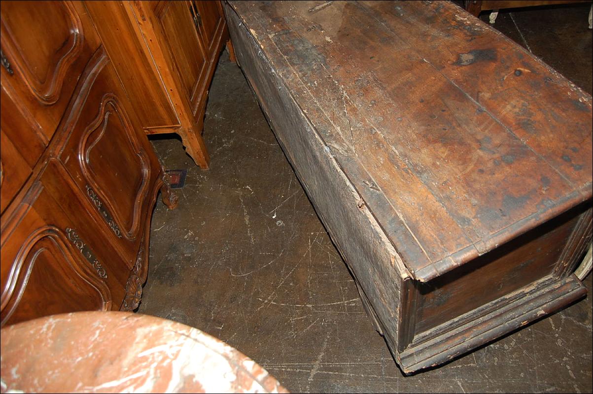 18th Century Italian Carved Trunk