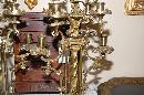 Pair Bronze Candelabra