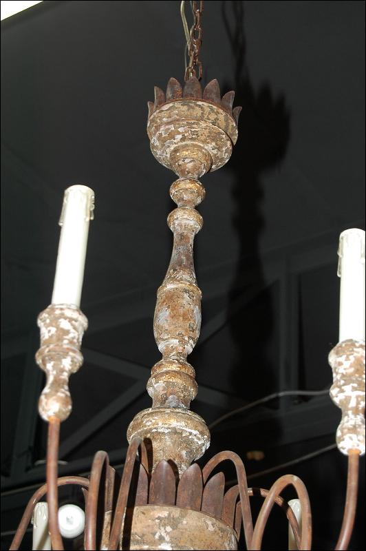 Italian Giltwood & Metal Chandelier