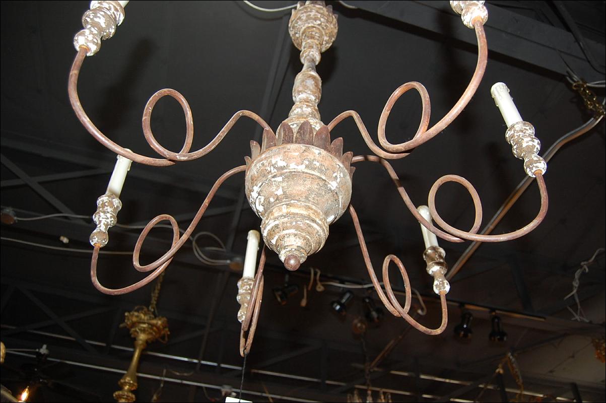 Italian Giltwood & Metal Chandelier