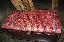 Antique Leather Tufted Trunk