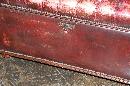 Antique Leather Tufted Trunk
