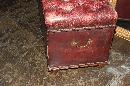 Antique Leather Tufted Trunk