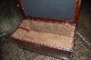 Antique Leather Tufted Trunk