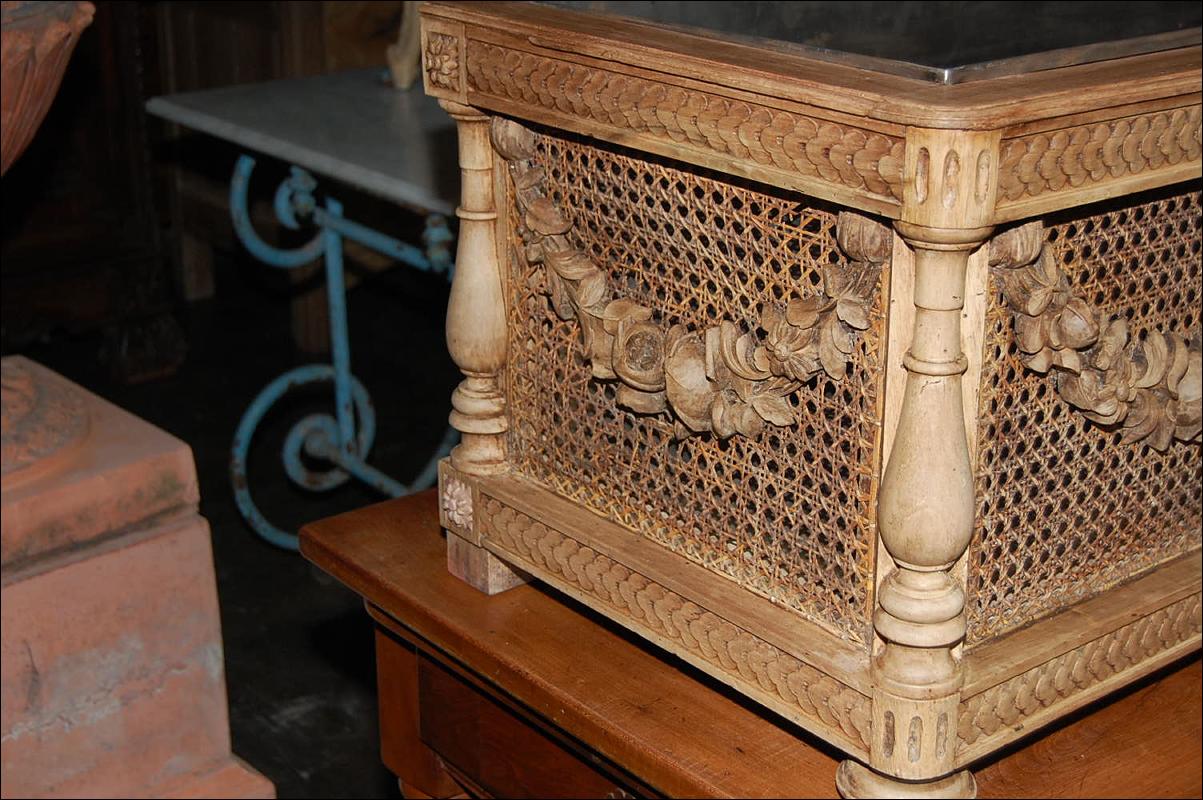 Bleached Caned Planter