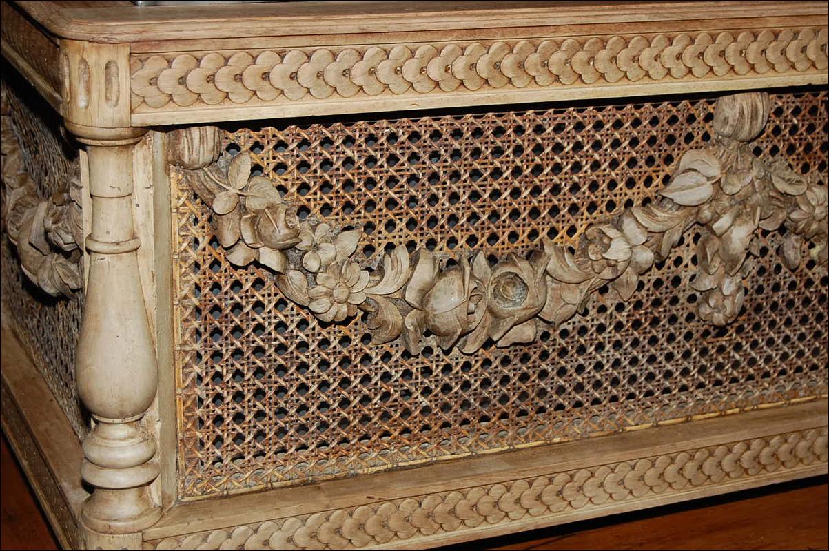 Bleached Caned Planter