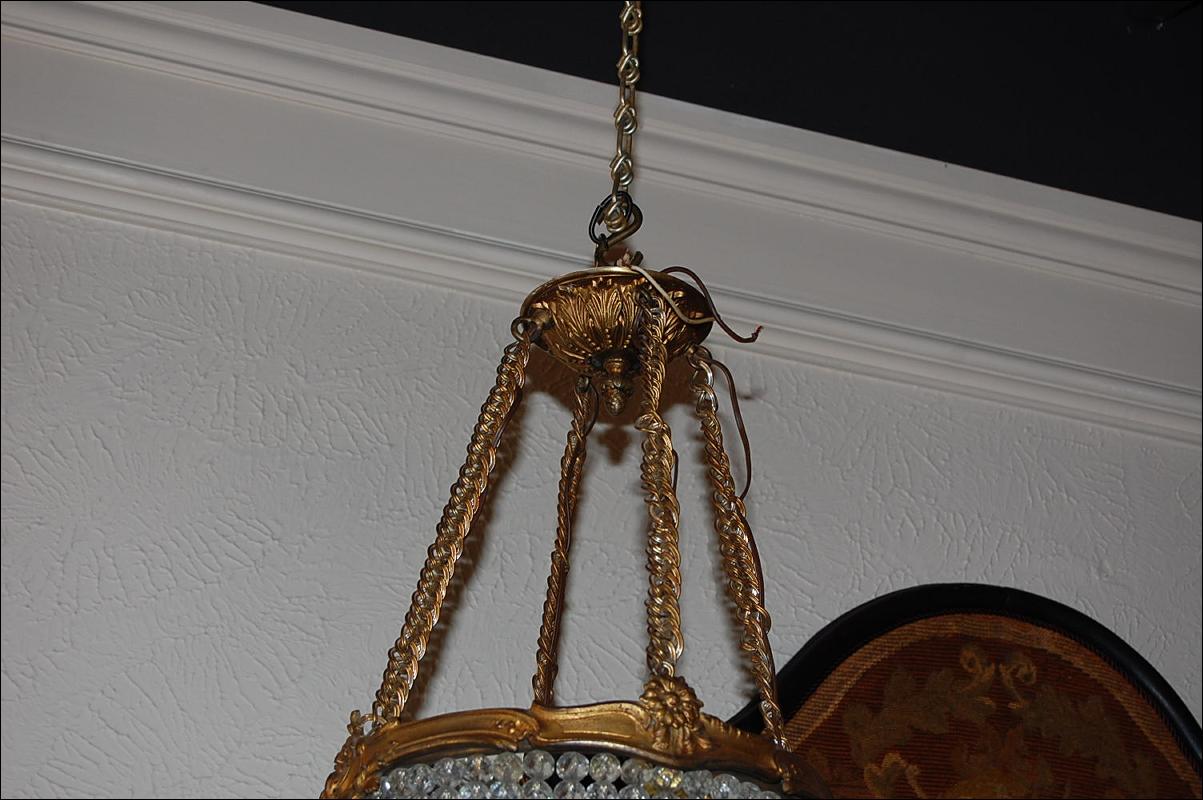Petite French Basket Chandelier