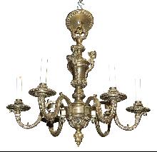 Figural Bronze Chandelier