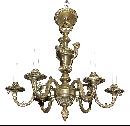 Figural Bronze Chandelier
