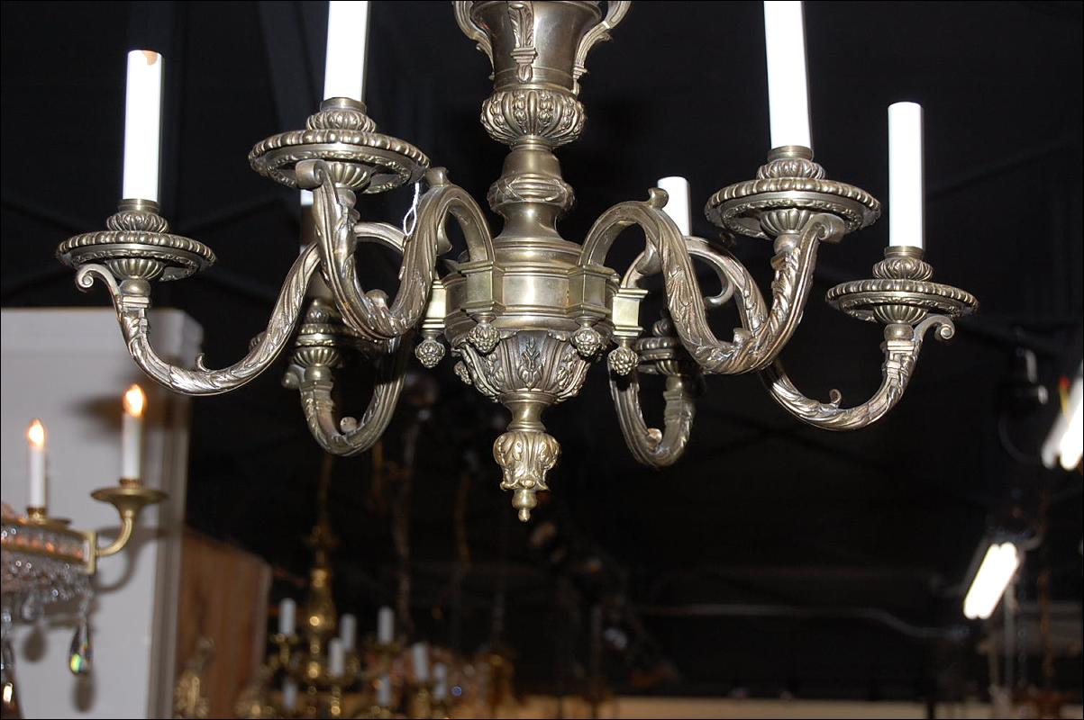 Figural Bronze Chandelier