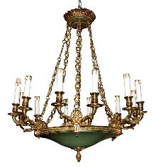 French Bronze Empire Chandelier