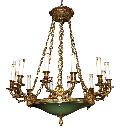 French Bronze Empire Chandelier
