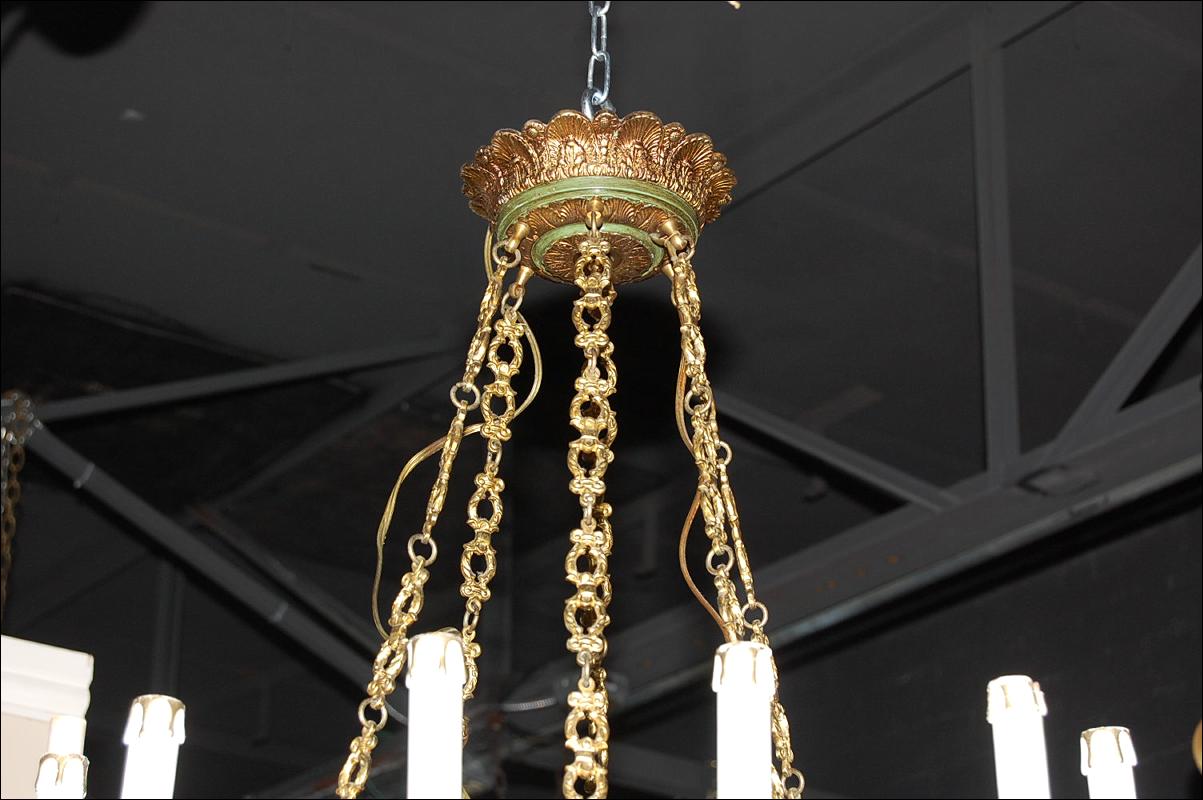 French Bronze Empire Chandelier