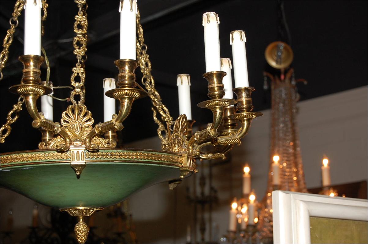 French Bronze Empire Chandelier