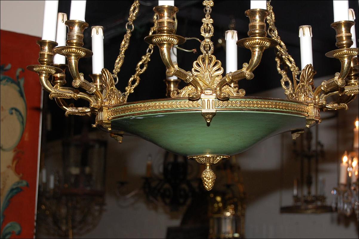 French Bronze Empire Chandelier