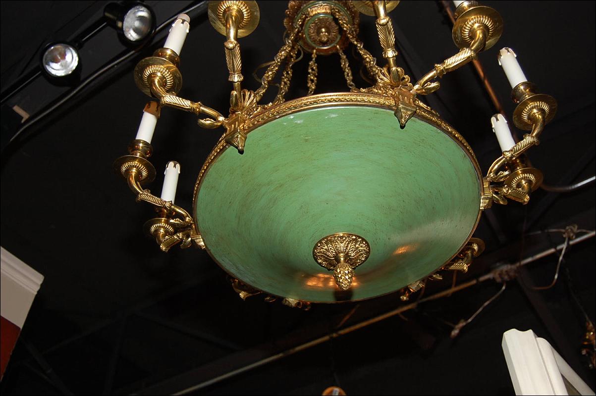 French Bronze Empire Chandelier