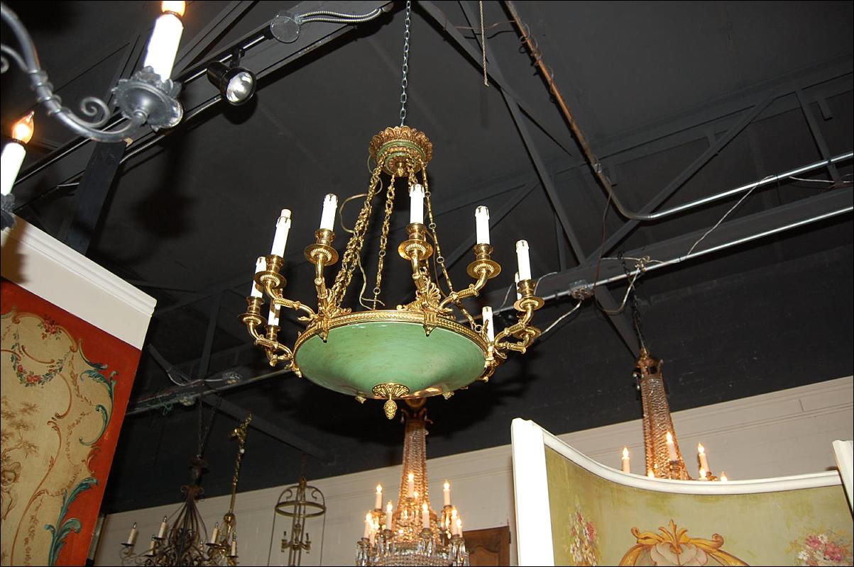 French Bronze Empire Chandelier