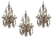 Set of Crystal Sconces