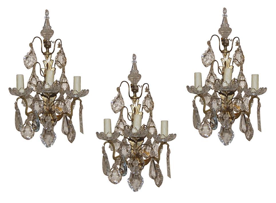 Set of Crystal Sconces
