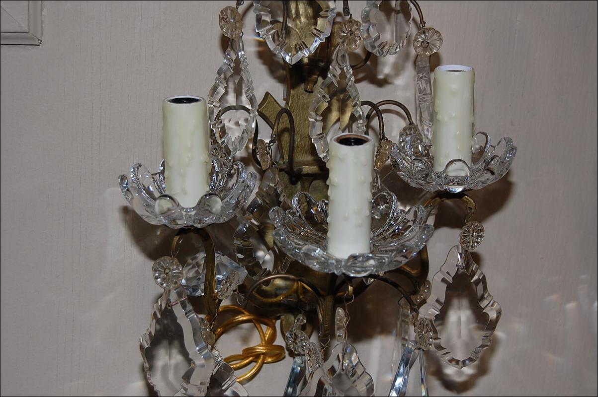 Set of Crystal Sconces