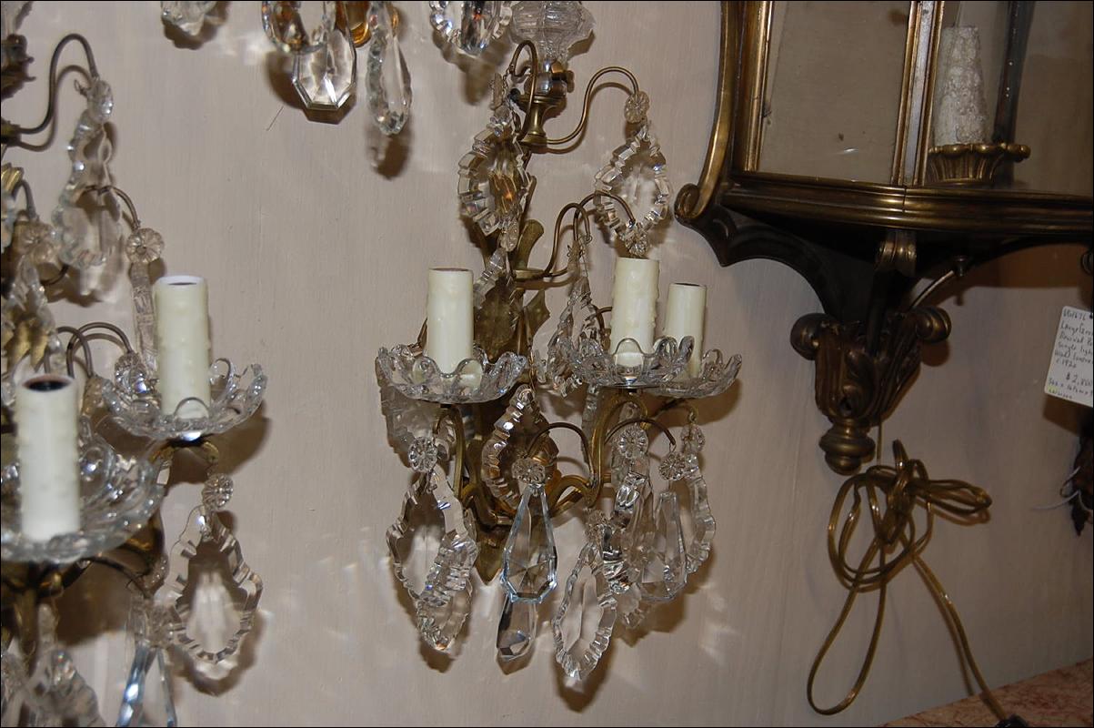 Set of Crystal Sconces