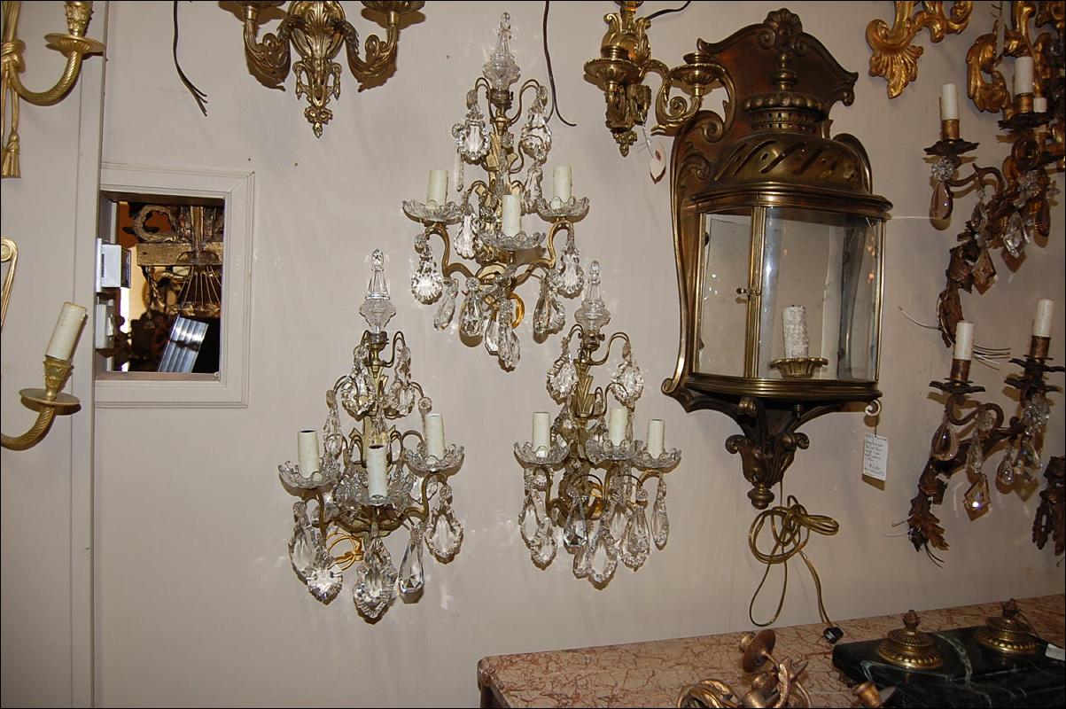 Set of Crystal Sconces