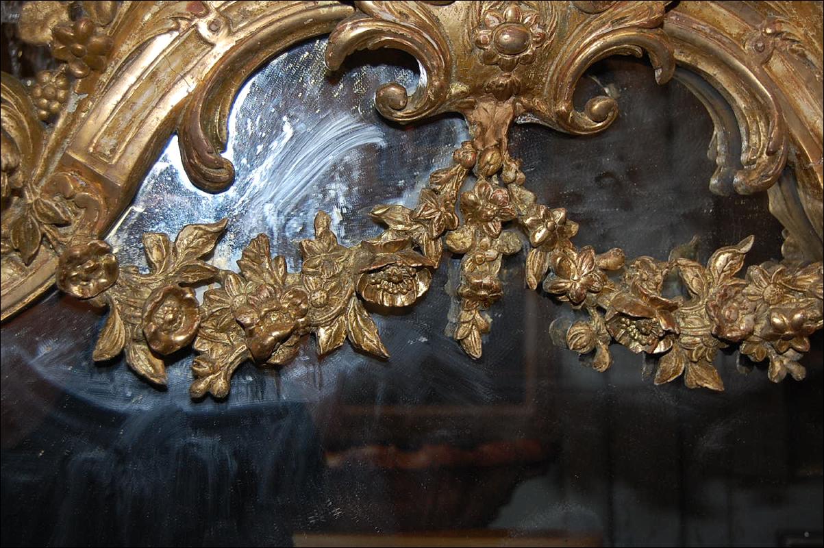 French Giltwood Cherub Mirror