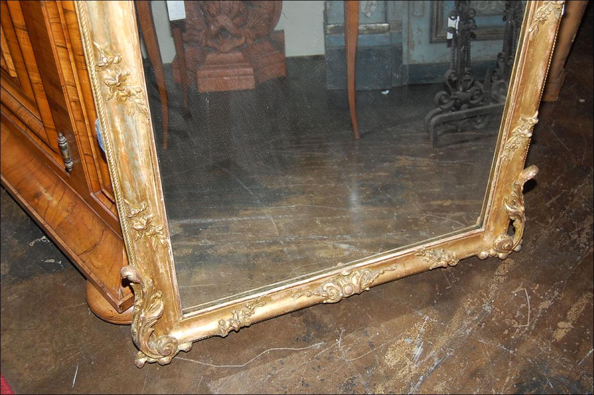 French Giltwood Cherub Mirror