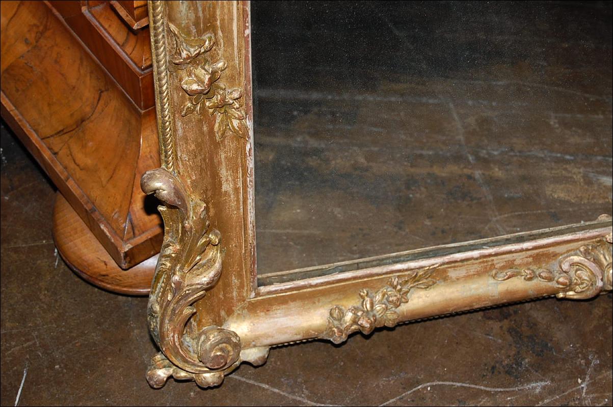 French Giltwood Cherub Mirror