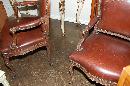 Pair Carved Leather Chairs