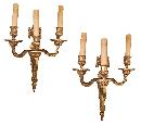 Pair French Bronze Sconces