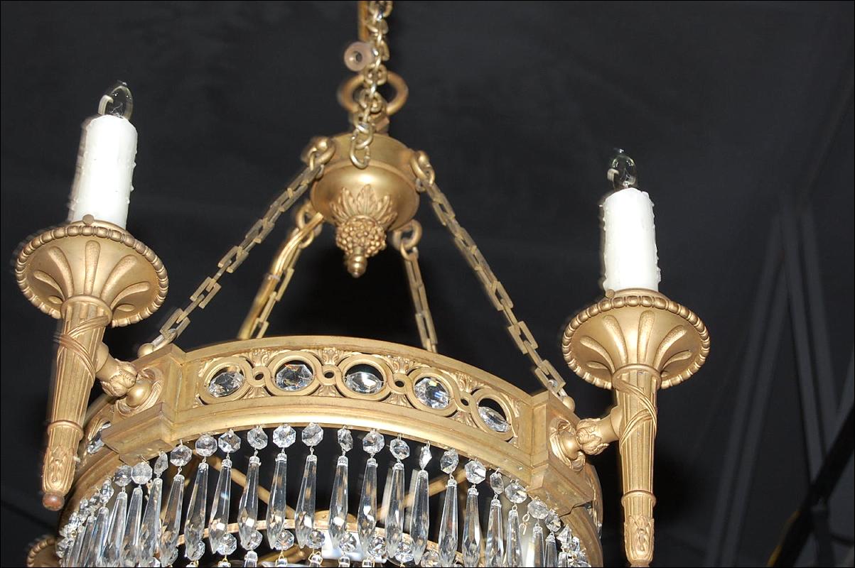 French Empire Crystal Chandelier