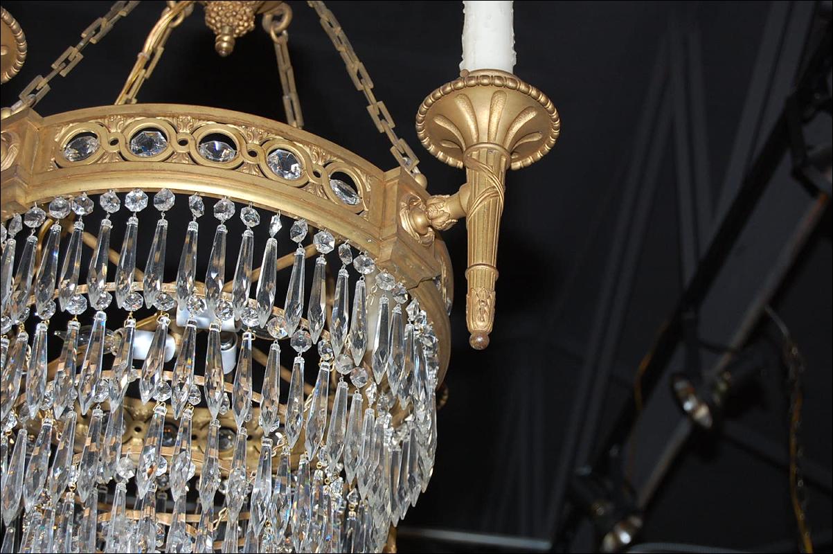 French Empire Crystal Chandelier