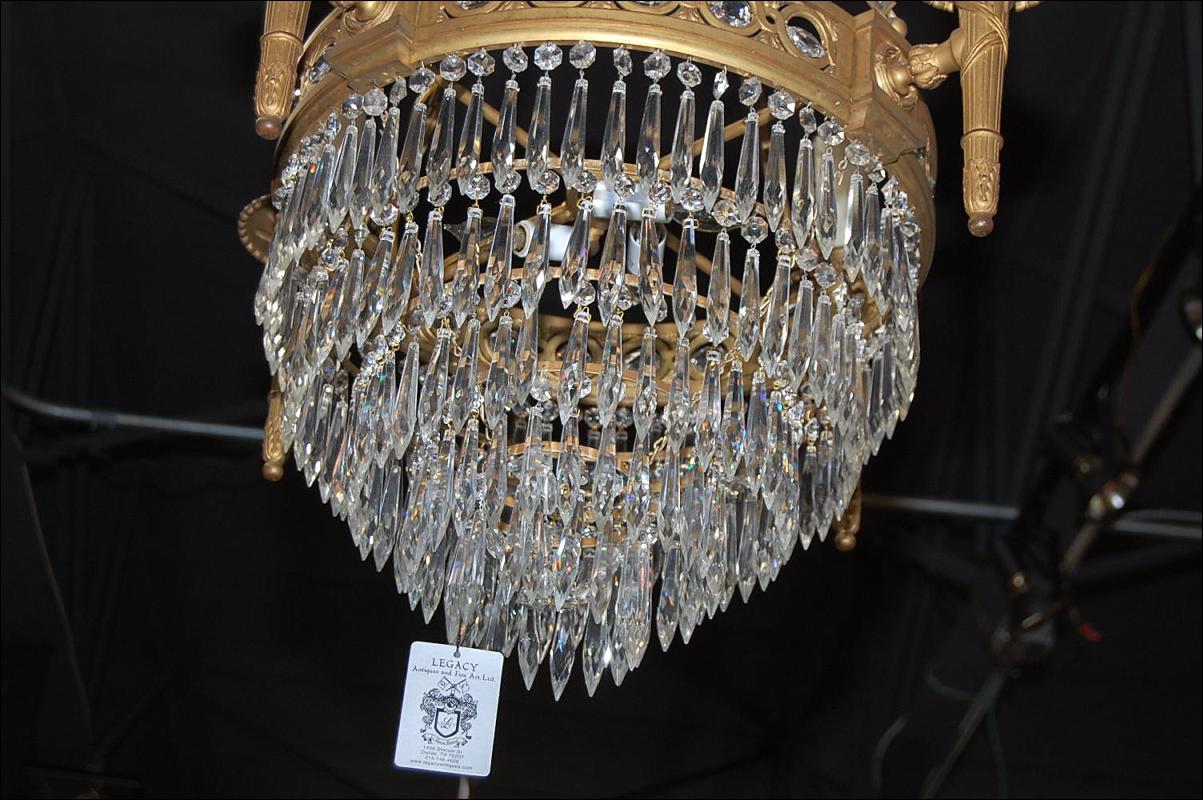 French Empire Crystal Chandelier
