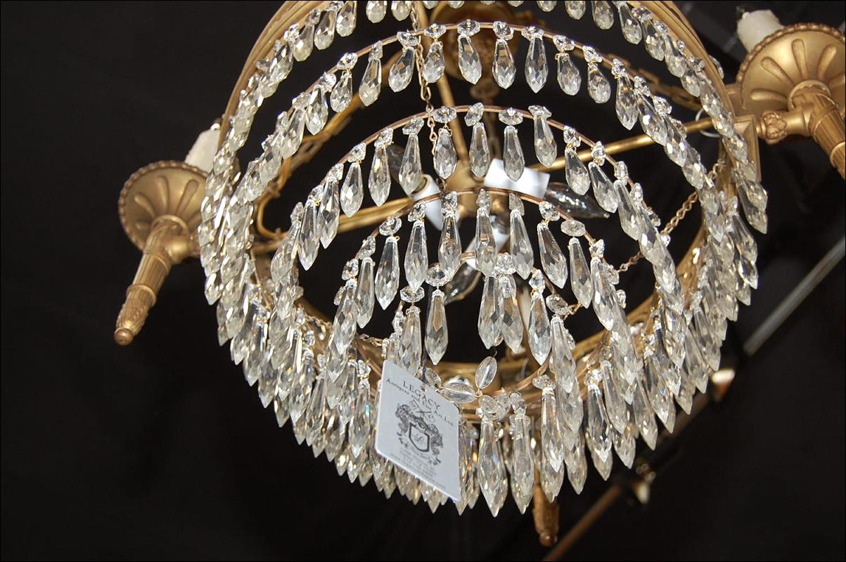 French Empire Crystal Chandelier