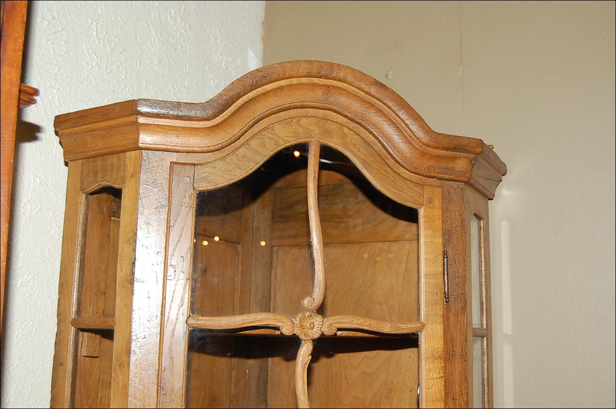 French Oak Corner Cabinet