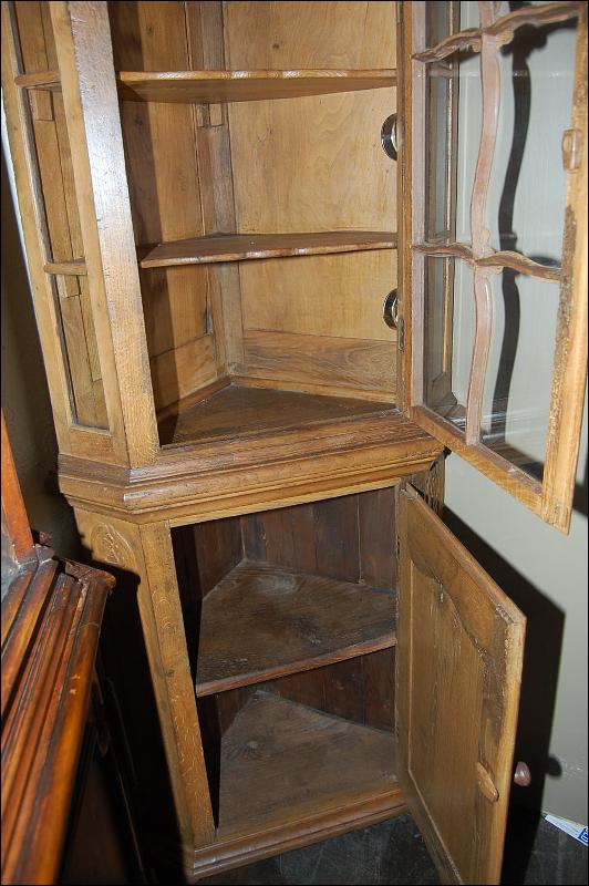 French Oak Corner Cabinet