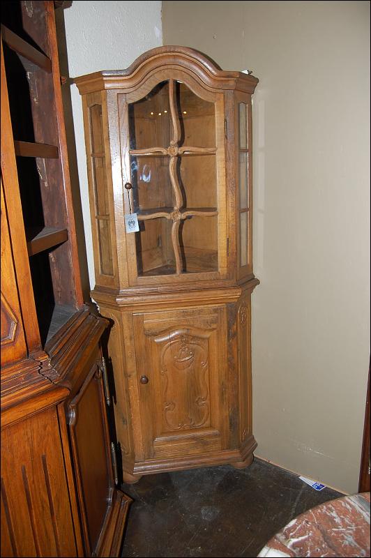 French Oak Corner Cabinet