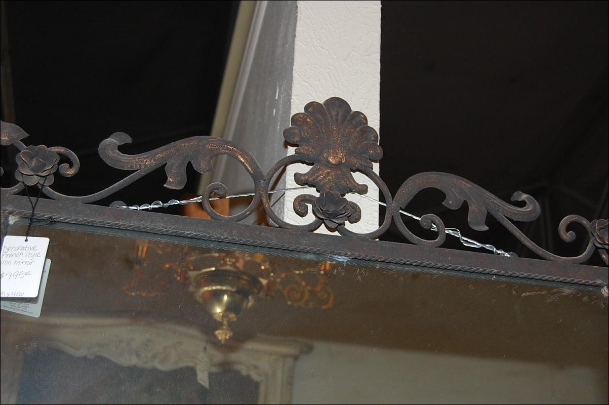 Decorative French Style Iron Mirror