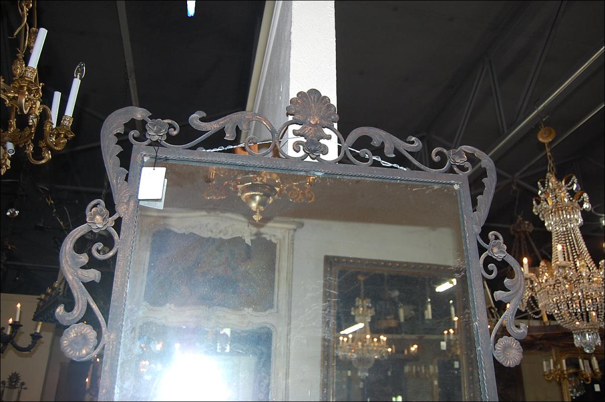 Decorative French Style Iron Mirror