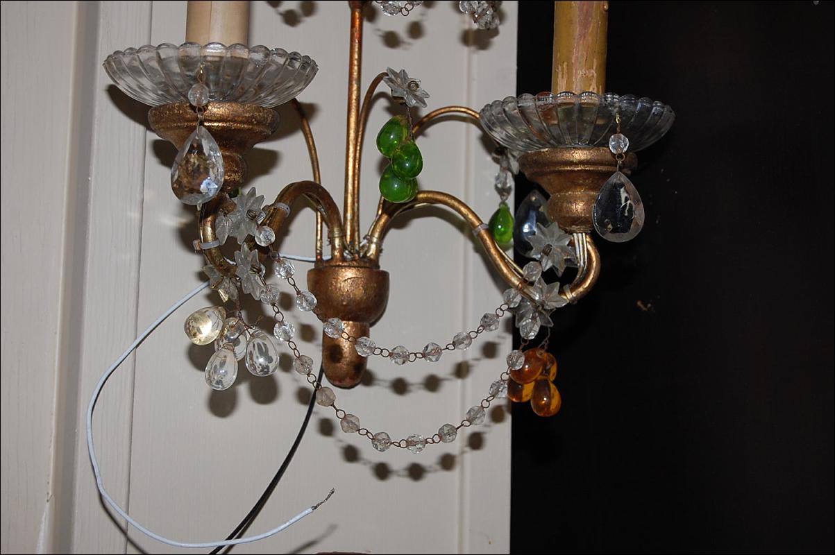 Petite Beaded Crystal Sconces