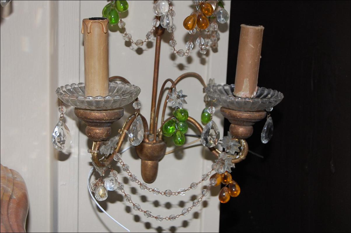 Petite Beaded Crystal Sconces