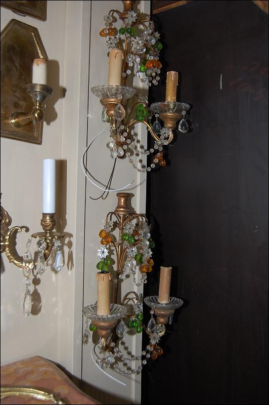 Petite Beaded Crystal Sconces